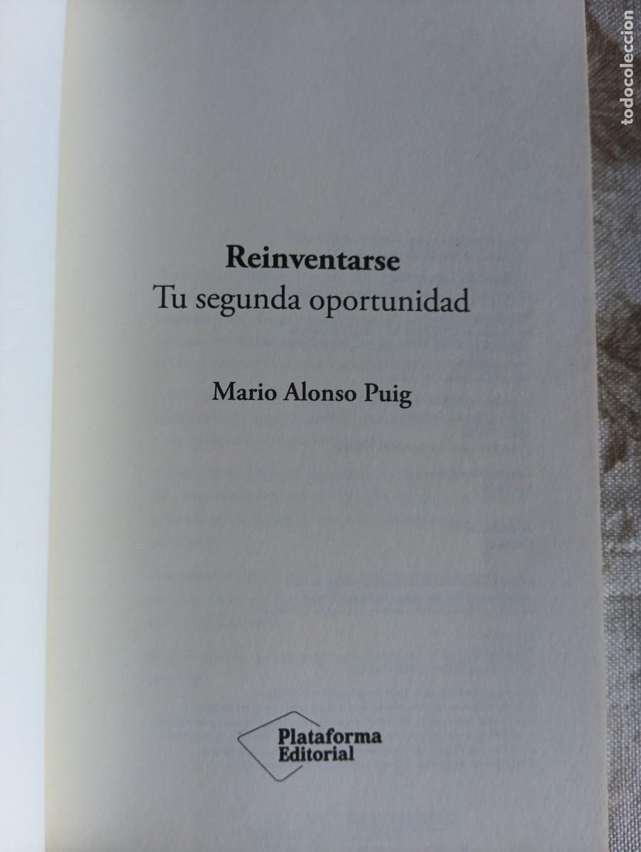 Libros de segunda mano: Reinventarse.-DR.MARIO ALONSO PUIG. - Foto 3