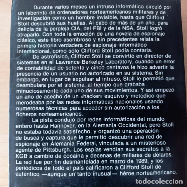 Libros de segunda mano: Libro El huevo del cuco Clifford Stoll Primera Edici&oacute;n - Foto 2