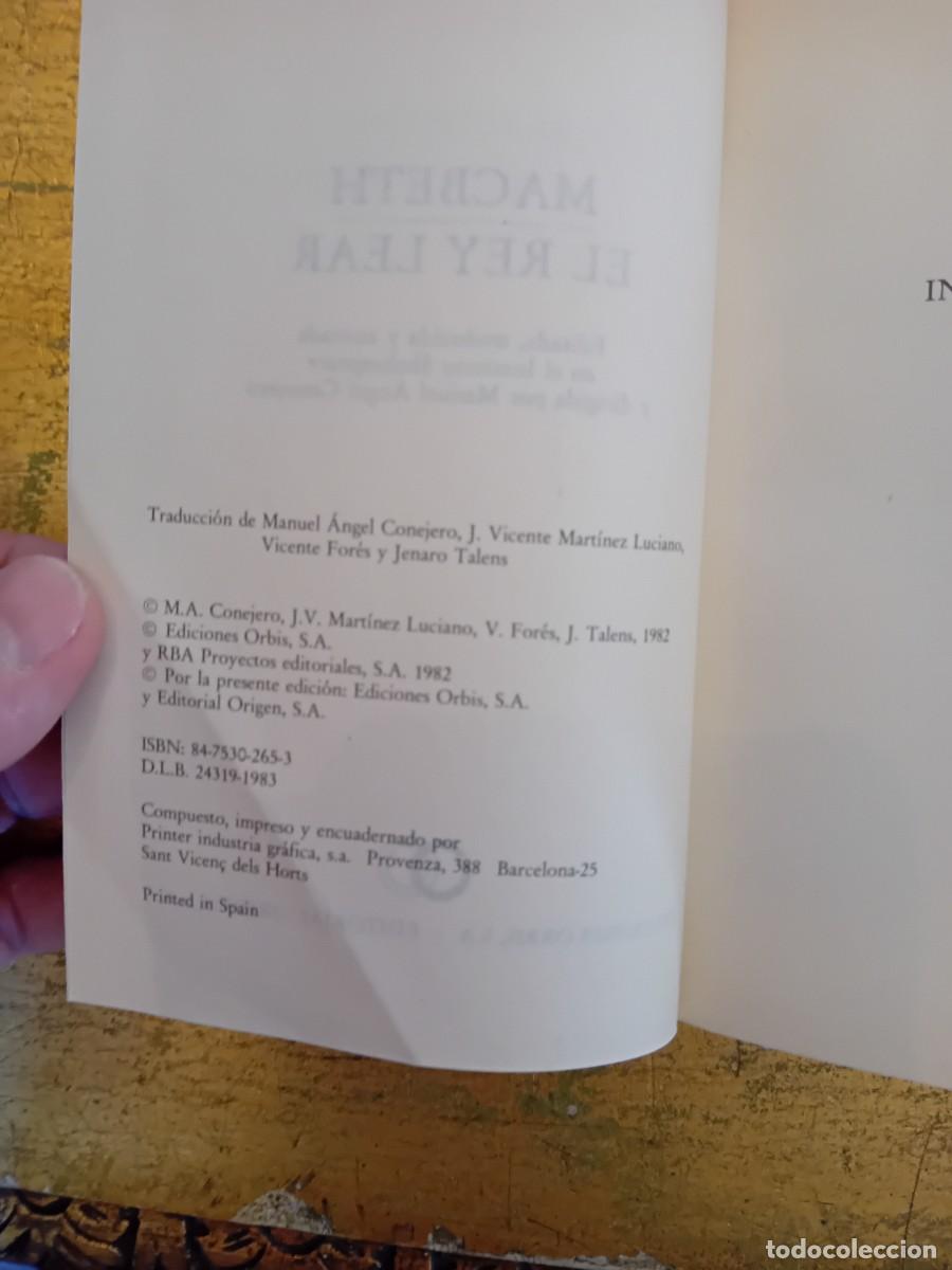 Libros de segunda mano: William Shakespeare, macbeth el rey Lear - Foto 2