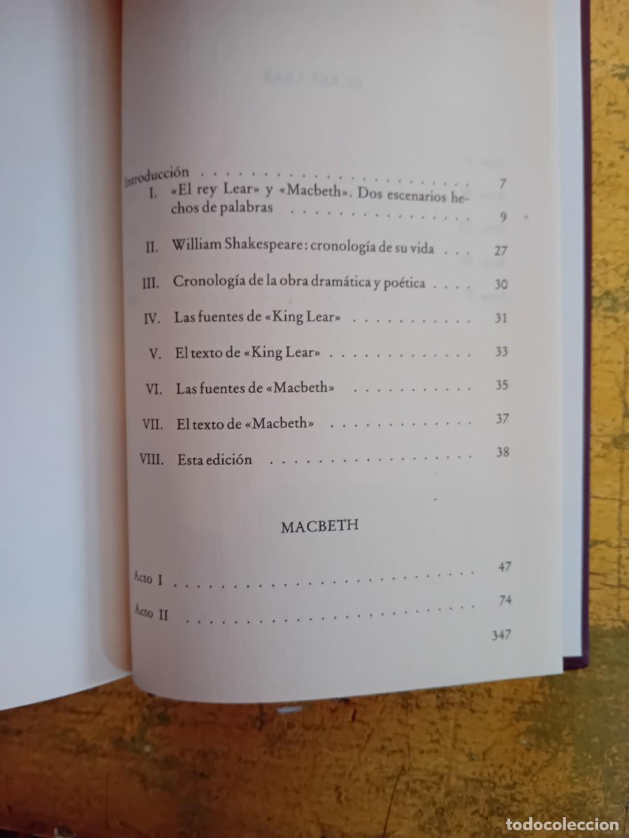 Libros de segunda mano: William Shakespeare, macbeth el rey Lear - Foto 3