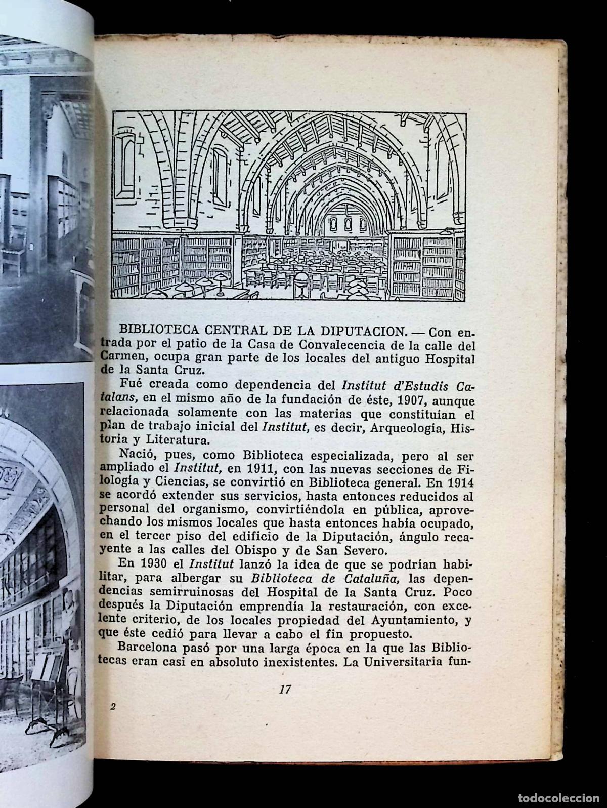 Libros de segunda mano: VI&Ntilde;A, Alberto. LAS BIBLIOTECAS DE BARCELONA. - Foto 4