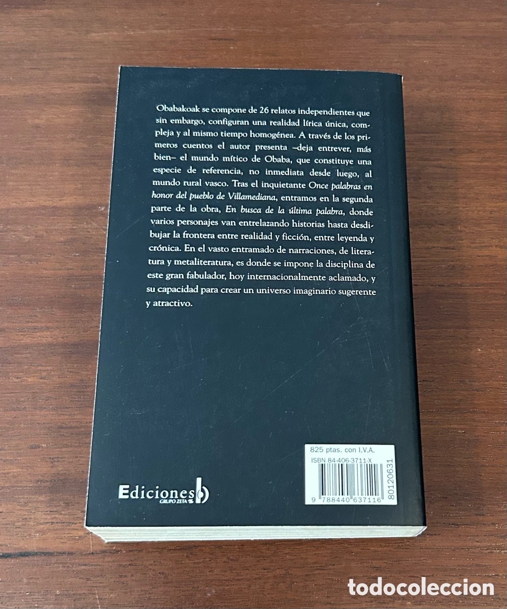 Libros de segunda mano: OBABAKOAK. BERNARDO ATXAGA. EDICIONES B - Foto 6
