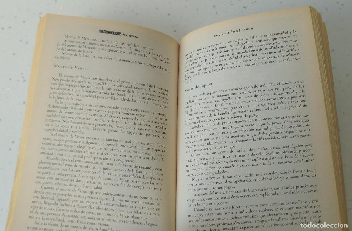 Libros de segunda mano: COMO LEER LAS L&Iacute;NEAS DE LA MANO, BIBLIOTECA DE ESOTERISMO, SERVILIBRO EDICIONES - Foto 3