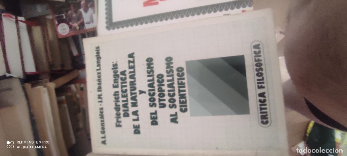 Libros de segunda mano: FRIEDRICH ENGELS : DIALECTICA DE LA NATURALEZA Y DEL SOCIALISMO....E.M.E.S.A. EDITORIAL 1977