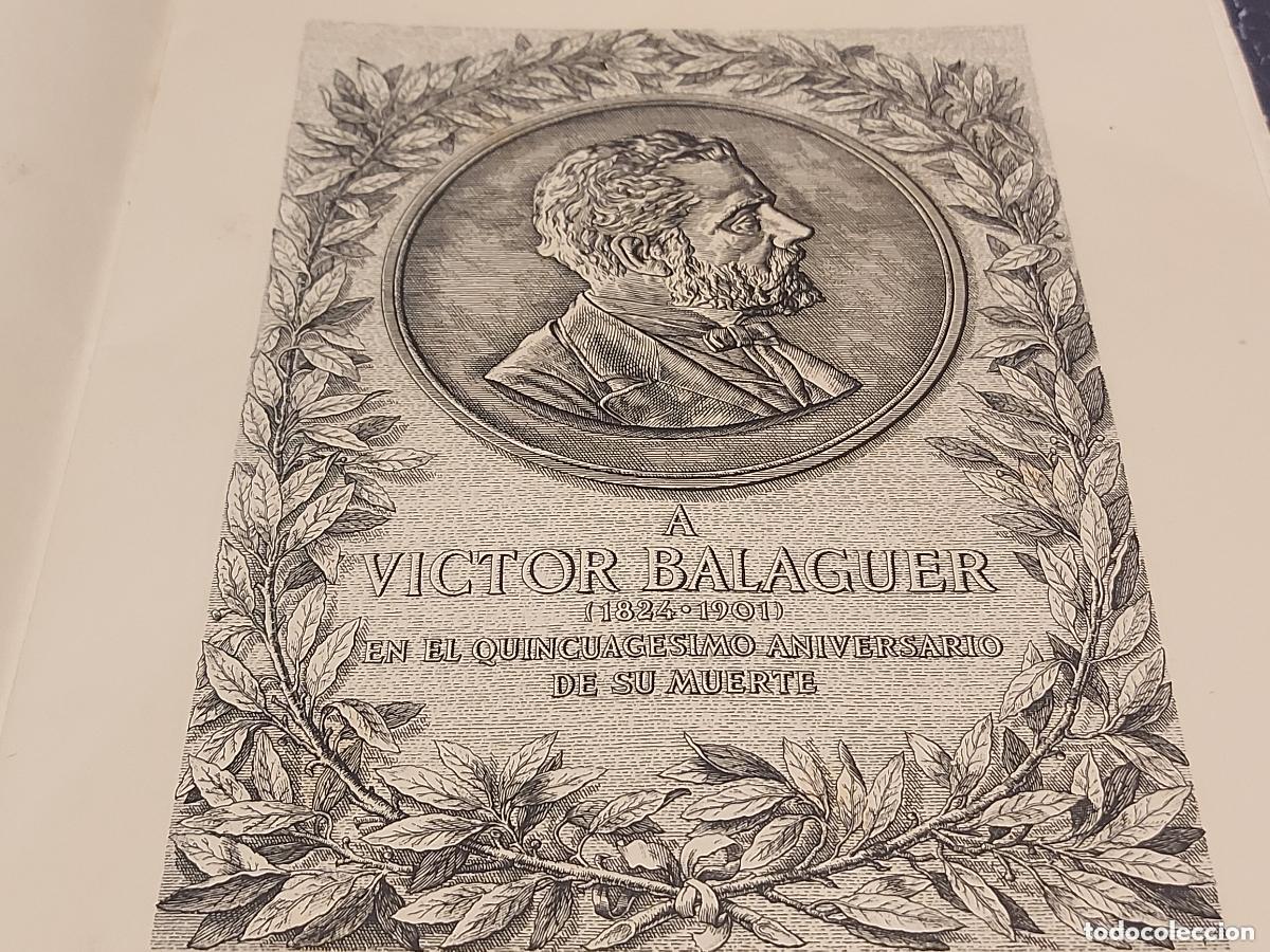 Libros de segunda mano: V&Iacute;CTOR BALAGUER | QUINCUAG&Eacute;SIMO ANIVERSARIO | IMP. OLIVA | 1951 | ILUSTRADO