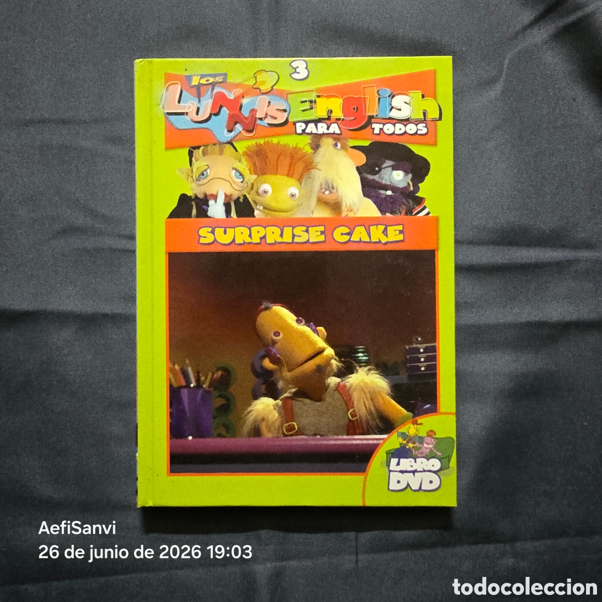 Libros de segunda mano: LOS LUNNIS ENGLISH PARA TODOS 3: SURPRISE CAKE (LIBRO DVD)