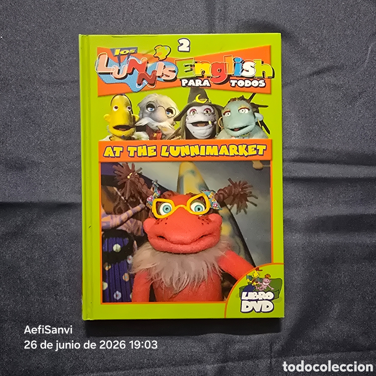Libros de segunda mano: LOS LUNNIS ENGLISH PARA TODOS 2: AT THE LUNNIMARKET (LIBRO DVD)