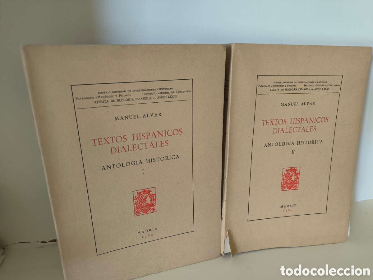 Libros de segunda mano: Textos hisp&aacute;nicos dialectales. Antolog&iacute;a hist&oacute;rica. I y II. Intonsos.