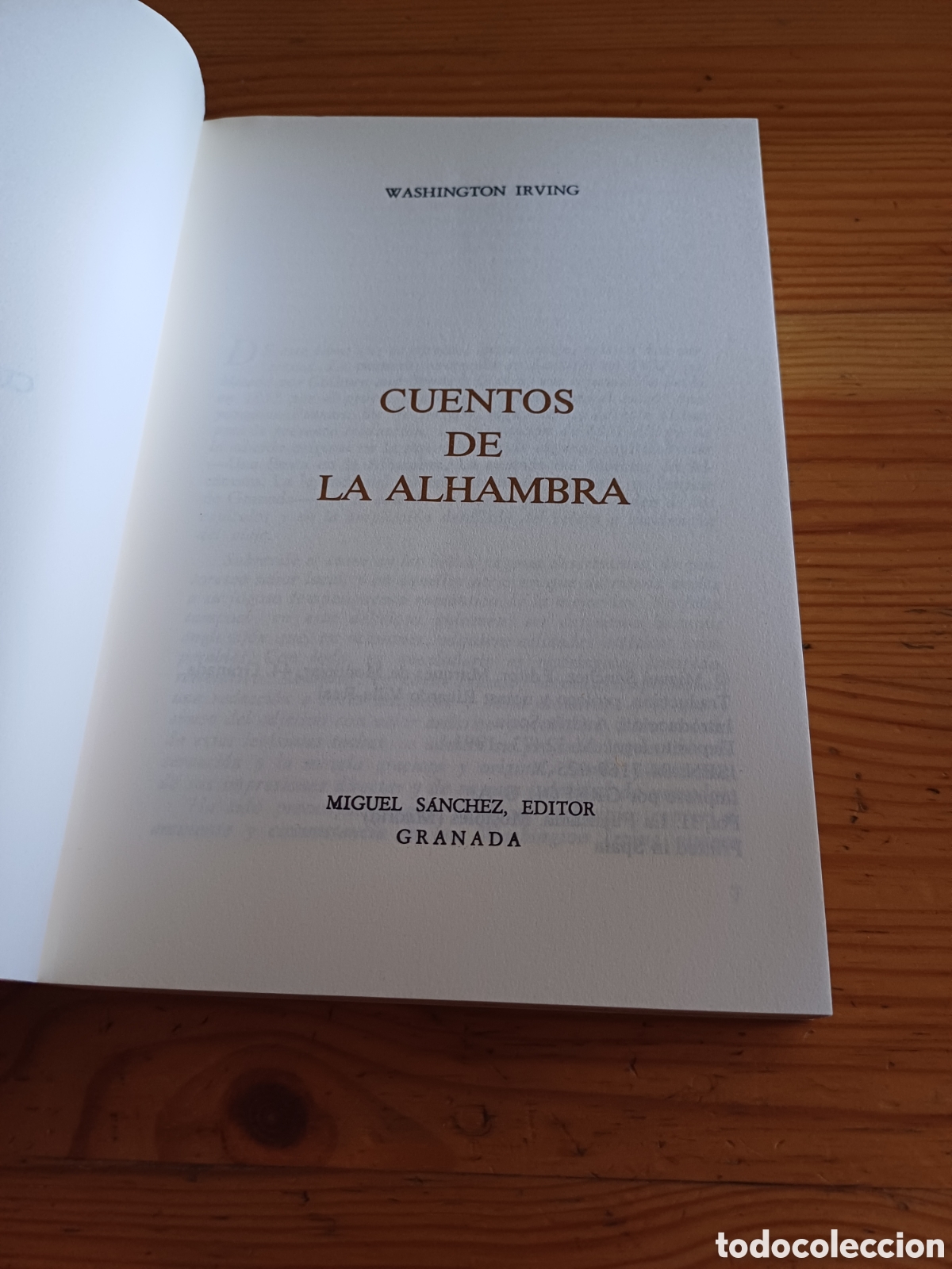Libros de segunda mano: Cuentos de la Alhambra Washington Irving - Miguel S&aacute;nchez editor - Foto 2