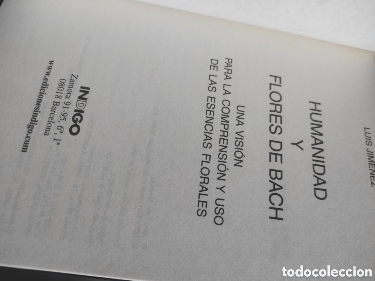 Libros de segunda mano: HUMANIDAD Y FLORES DE BACH - LUIS JIMENEZ (PEDIDO MINIMO 10&euro;) - Foto 3