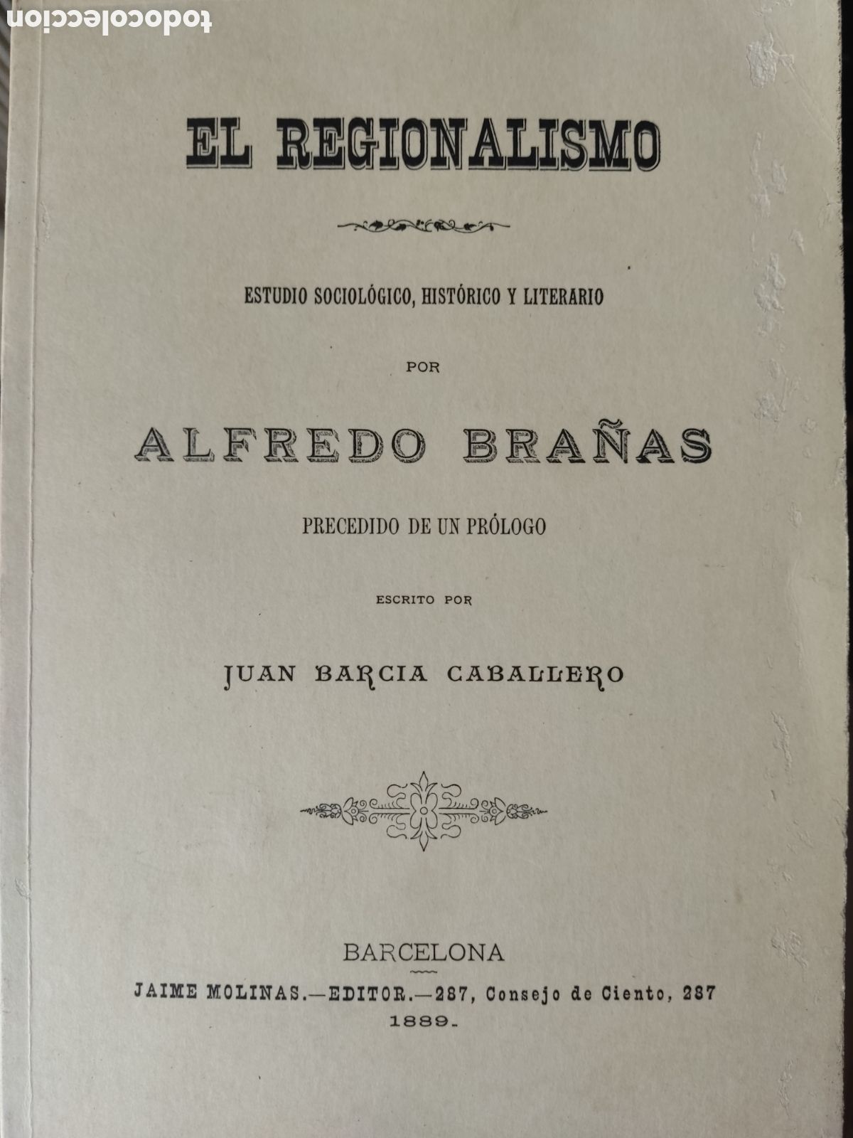 Libros de segunda mano: El regionalismo ( facs&iacute;mil ) - Foto 1