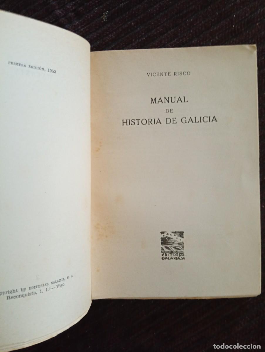 Libros de segunda mano: Vicente Risco. Historia de Galicia - Foto 2