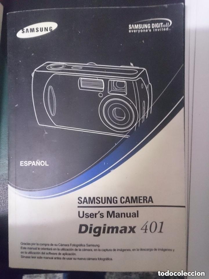 Libros de segunda mano: MANUAL DE USUARIO - SAMSUNG CAMARA DIGITAL DIGIMAX 401
