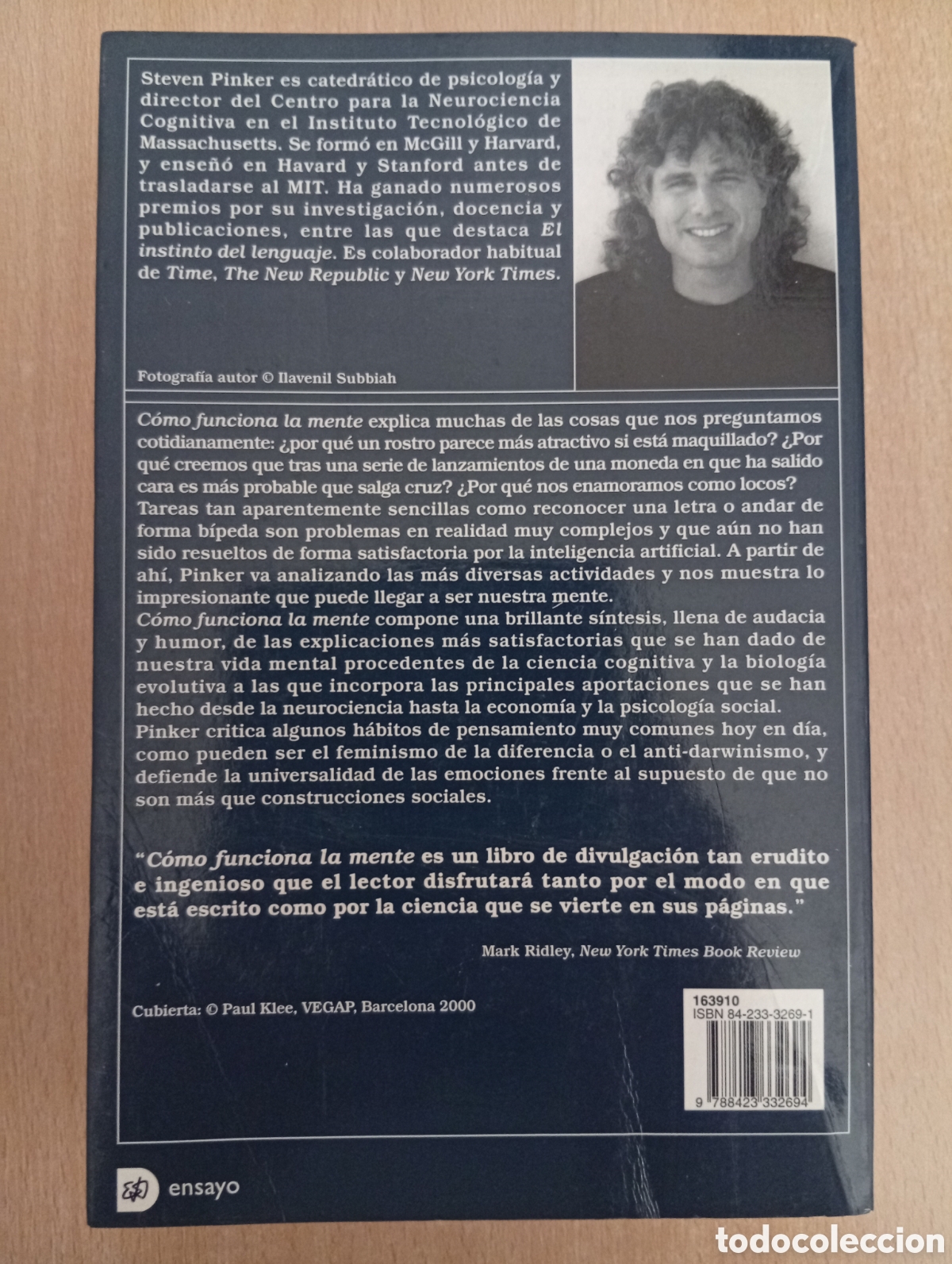 Libros de segunda mano: C&Oacute;MO FUNCIONA LA MENTE. Steven Pinker. Ediciones Destino - Foto 3