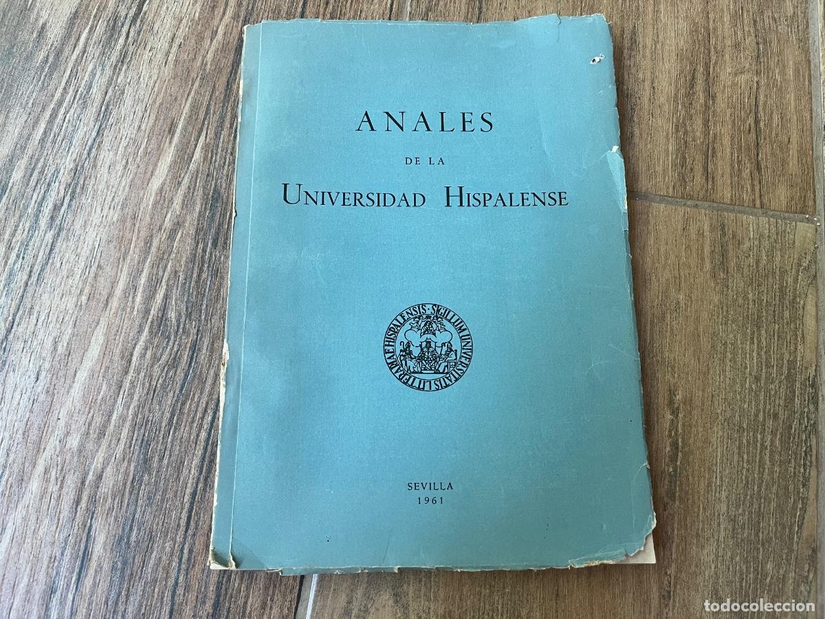 Libros de segunda mano: ANALES DE LA UNIVERSIDAD HISPALENSE. 1961 - ESTUDIOS TOMISTAS - Academia de Murillo