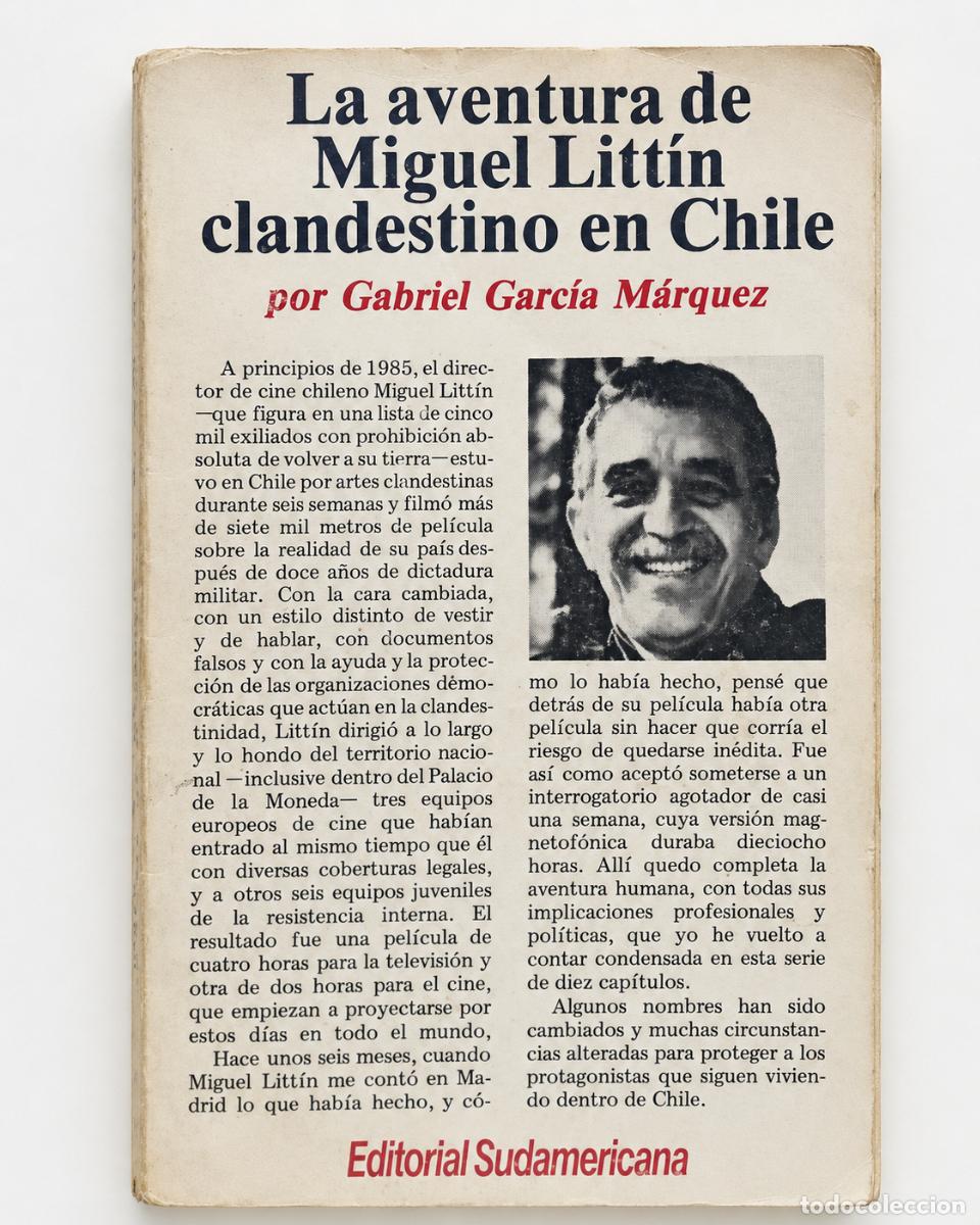 Libri di seconda mano: Gabriel Garc&iacute;a M&aacute;rquez &ndash; La aventura de Miguel Litt&iacute;n clandestino en Chile &ndash; Sudamericana - LM