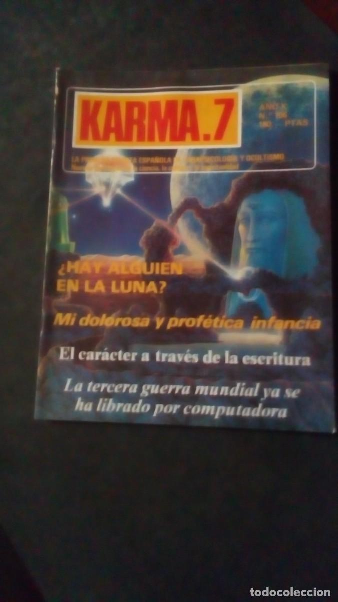 Libros de segunda mano: KARMA 7 N&ordm; 106-REVISTA DE PARAPSICOLOG&Iacute;A-OVNIS-ESPIRITISMO-BUEN ESTADO