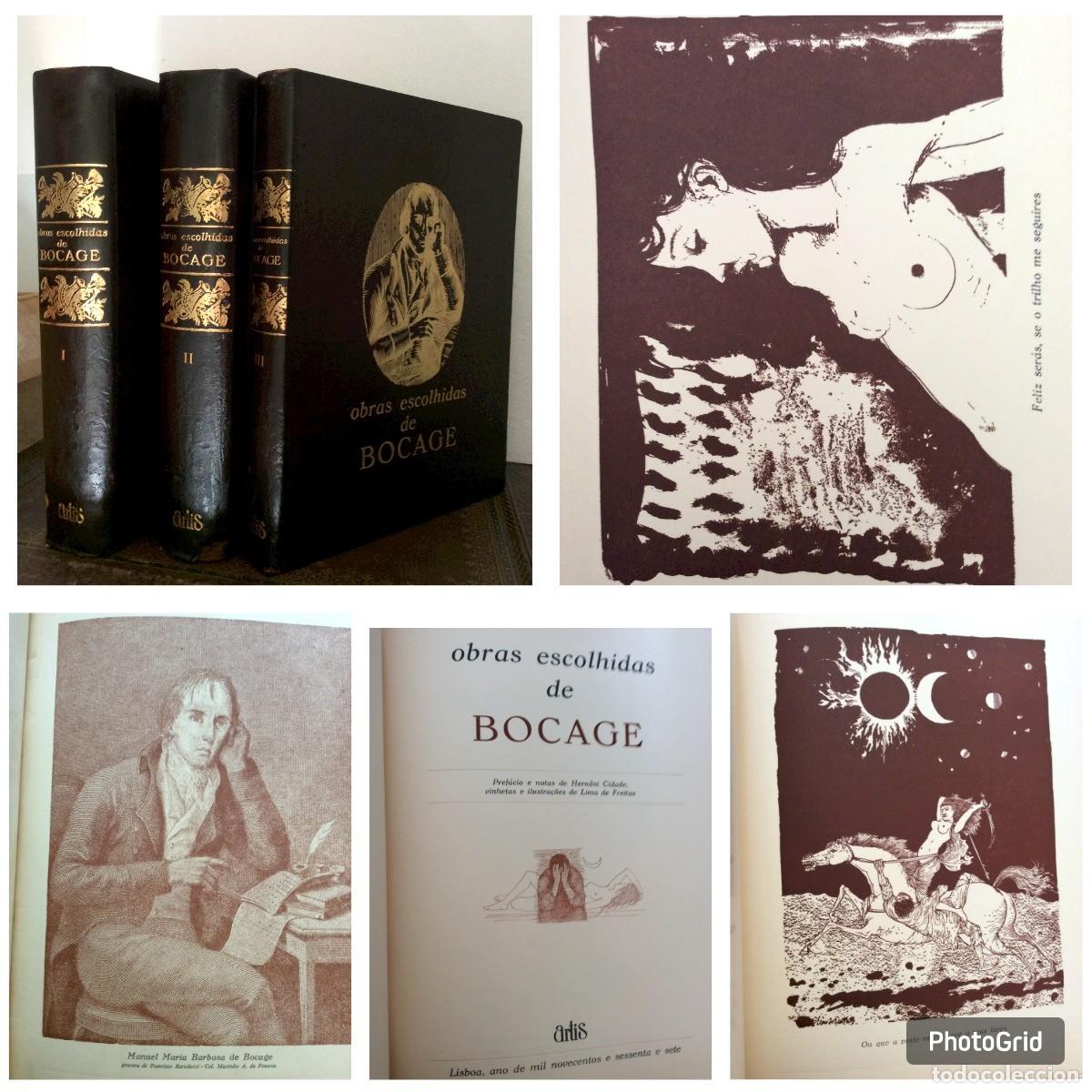 Second hand books: Bocage - Obras Escolhidas.Lisboa, 1967, 1969, e 1970; 3 volumes. Magn&iacute;fica obra. Envio gr&aacute;tis