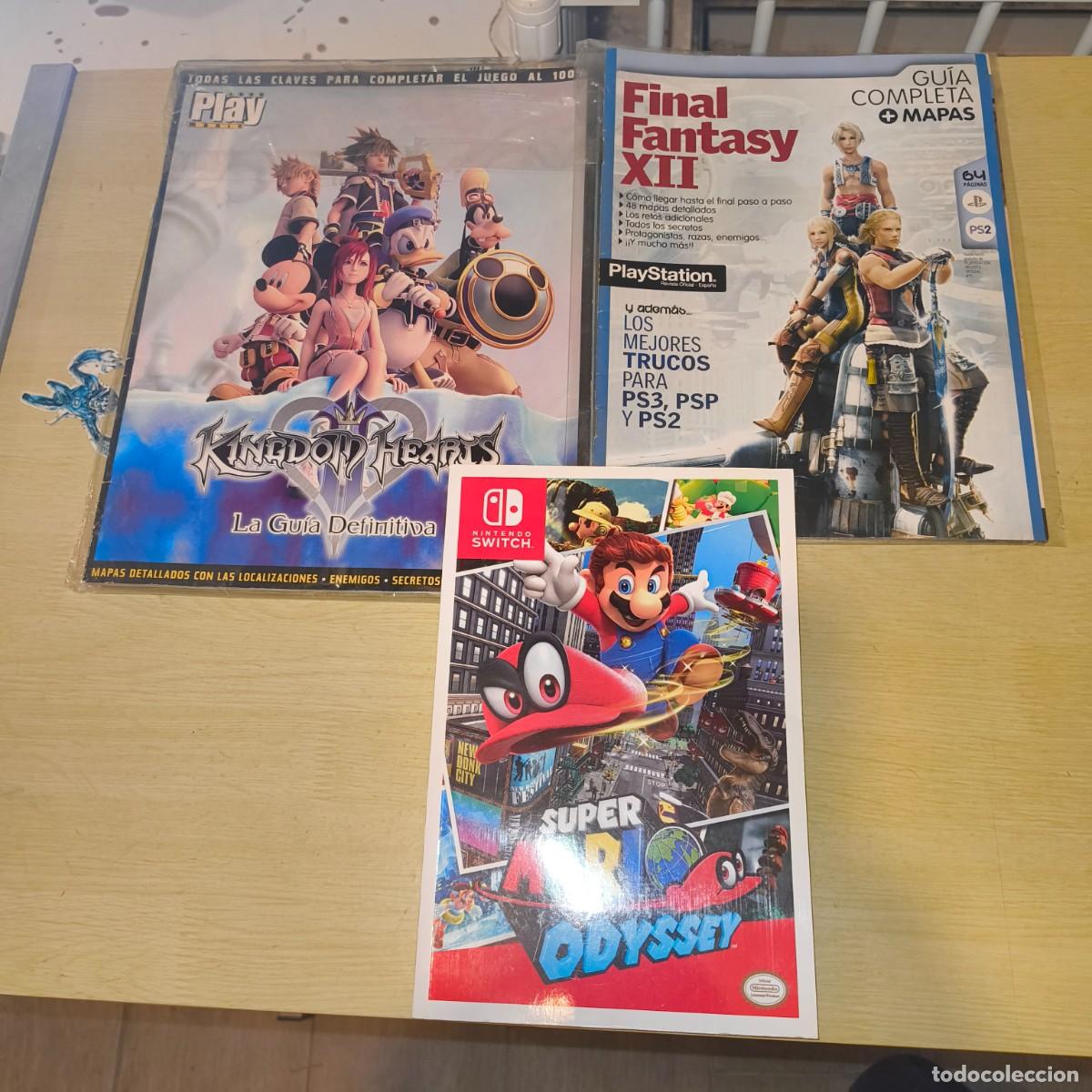 Libros de segunda mano: Lote Gu&iacute;as de Videojuegos Kingdom Hearts, Final Fantasy XII y Super Mario Odyssey