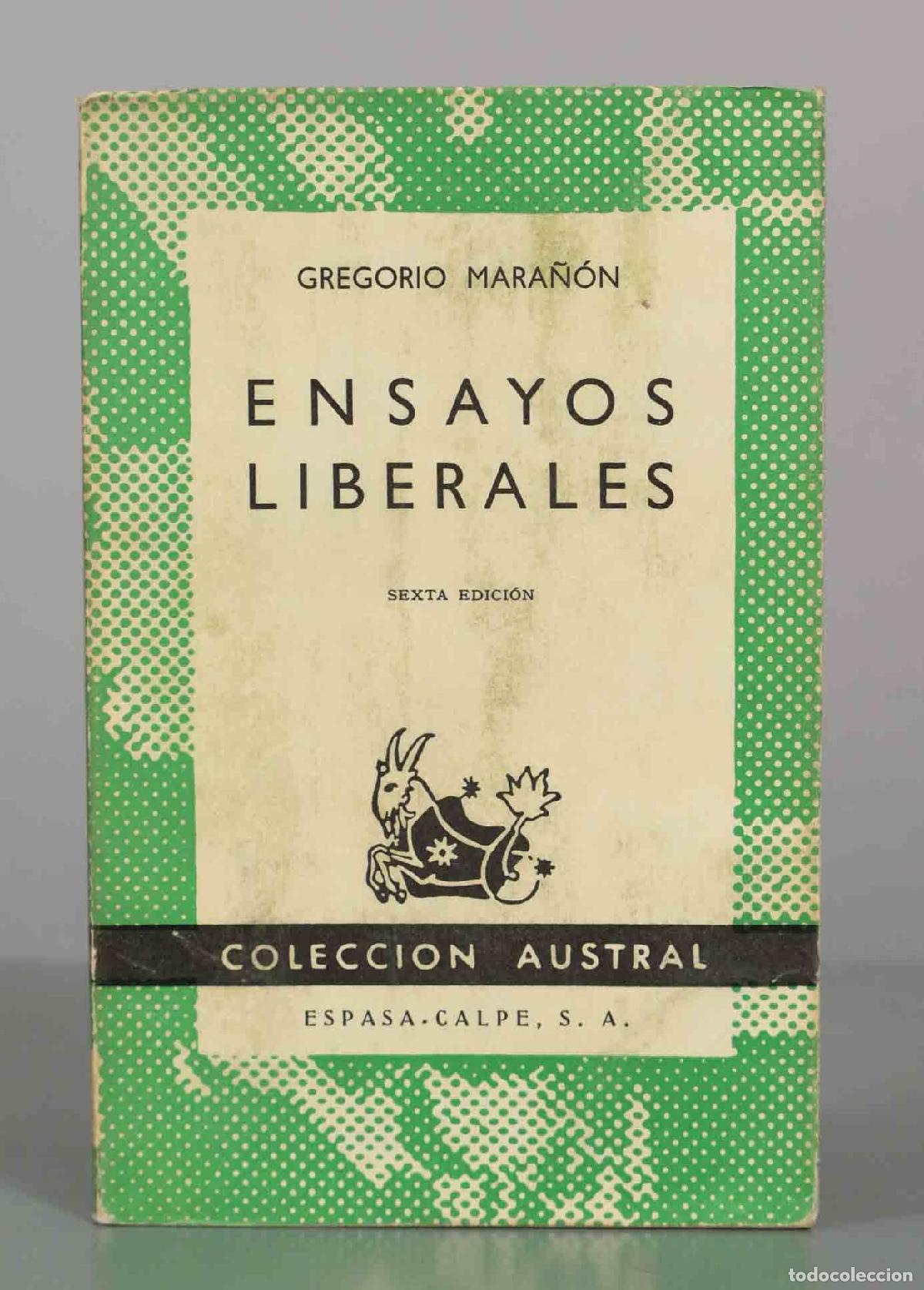 Libros de segunda mano: Ensayos liberales - Gregorio Mara&ntilde;&oacute;n - Espasa-Calpe