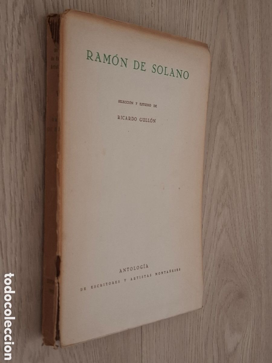 Livros em segunda m&atilde;o: Ram&oacute;n de Solano, por Ricardo Gull&oacute;n. Antolog&iacute;a de escritores y artistas monta&ntilde;eses, 1950