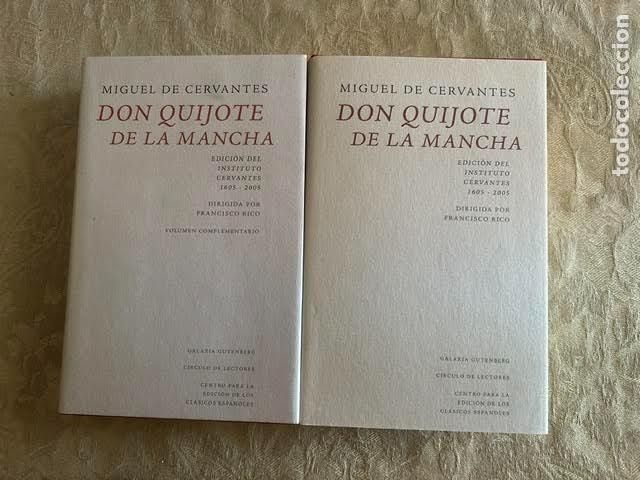Libri di seconda mano: Don Quijote de la Mancha. Miguel de Cervantes. 2 tomos (1 volumen complementario)