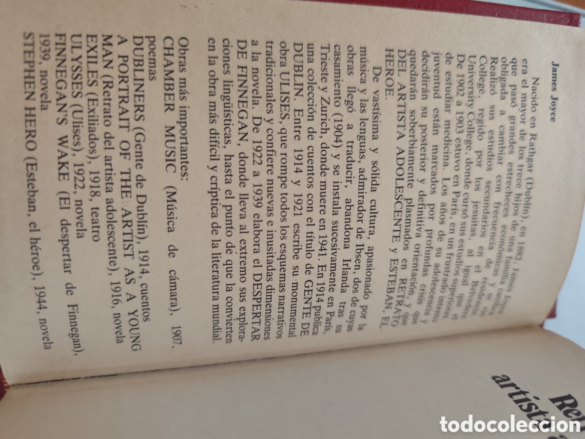 Libros de segunda mano: Retrato del Artista Adolescente - Foto 2