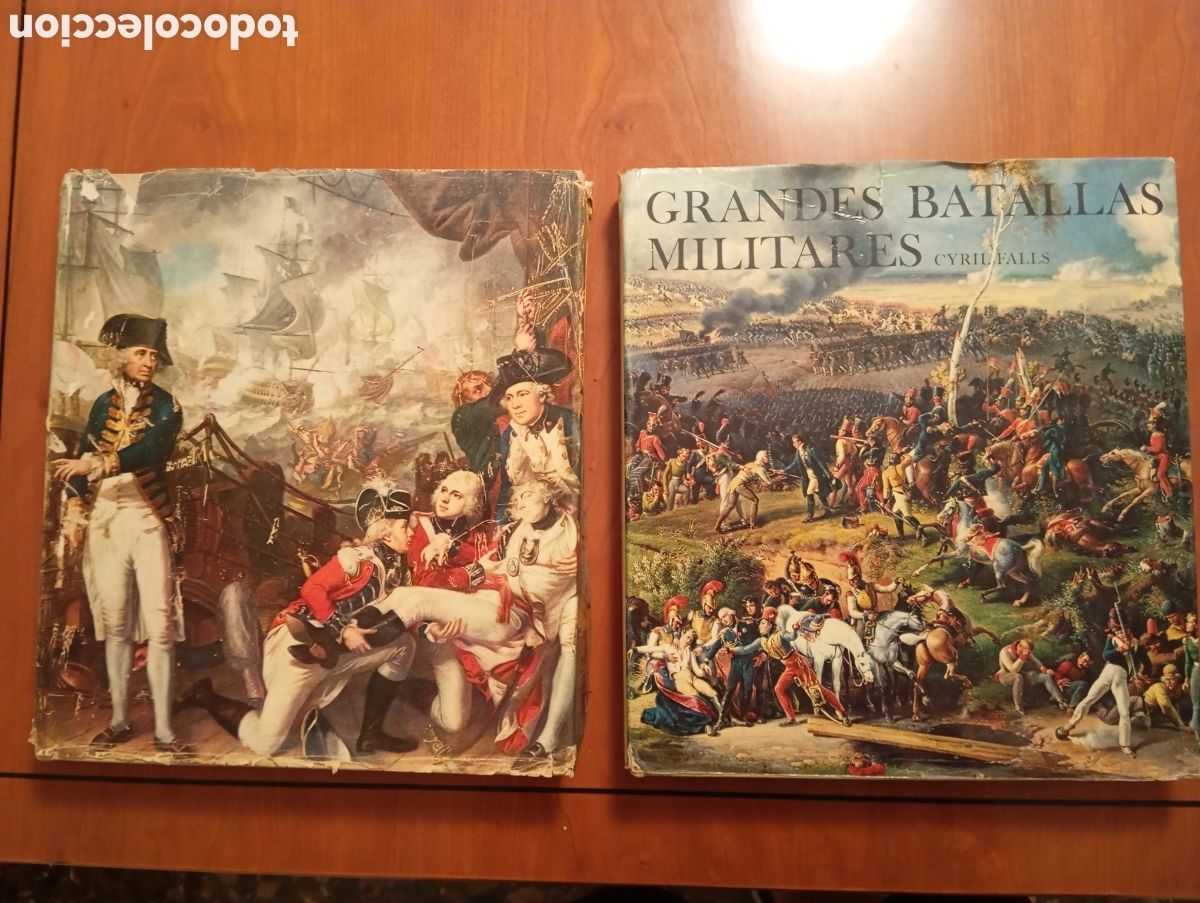 Libros de segunda mano: LOTE 2 LIBROS. GRANDES BATALLAS MILITARES - GRANDES BATALLAS NAVALES. (OLIVER WARNER)