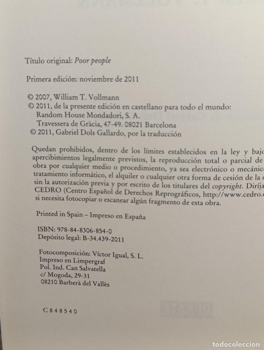 Libros de segunda mano: Los Pobres - William T. Vollmann Debate 2011 - Foto 4