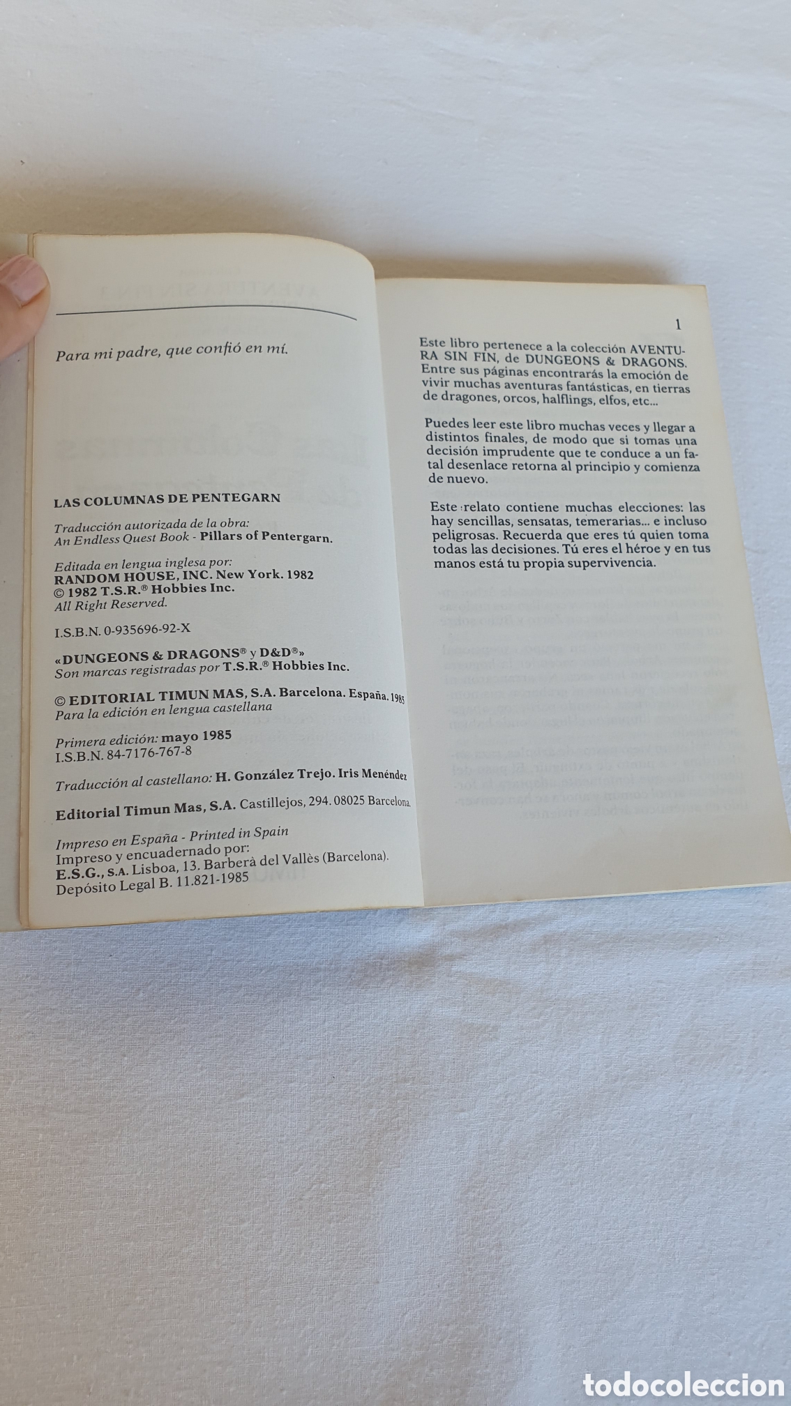 Libros de segunda mano: Libro: Las Columnas de Pentegarn-Aventura sin fin-Dungeons&Dragons - Foto 5