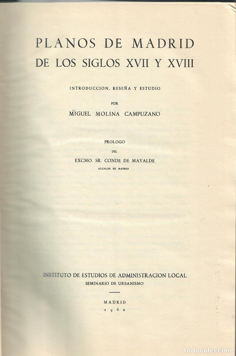 Libri di seconda mano: PLANOS DE MADRID DE LOS SIGLOS XVII Y XVIII + ESTUDIOS PLANIMETR&Iacute;A GENERAL DE MADRID
