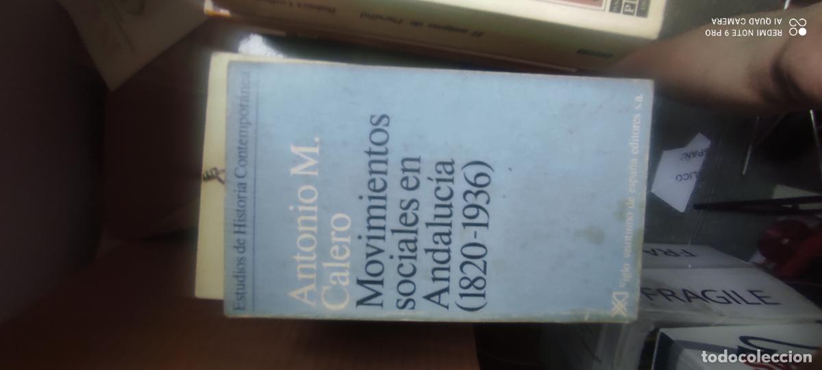Libros de segunda mano: Movimientos sociales en Andaluc&iacute;a (1820-1936) Antonio M. Calero