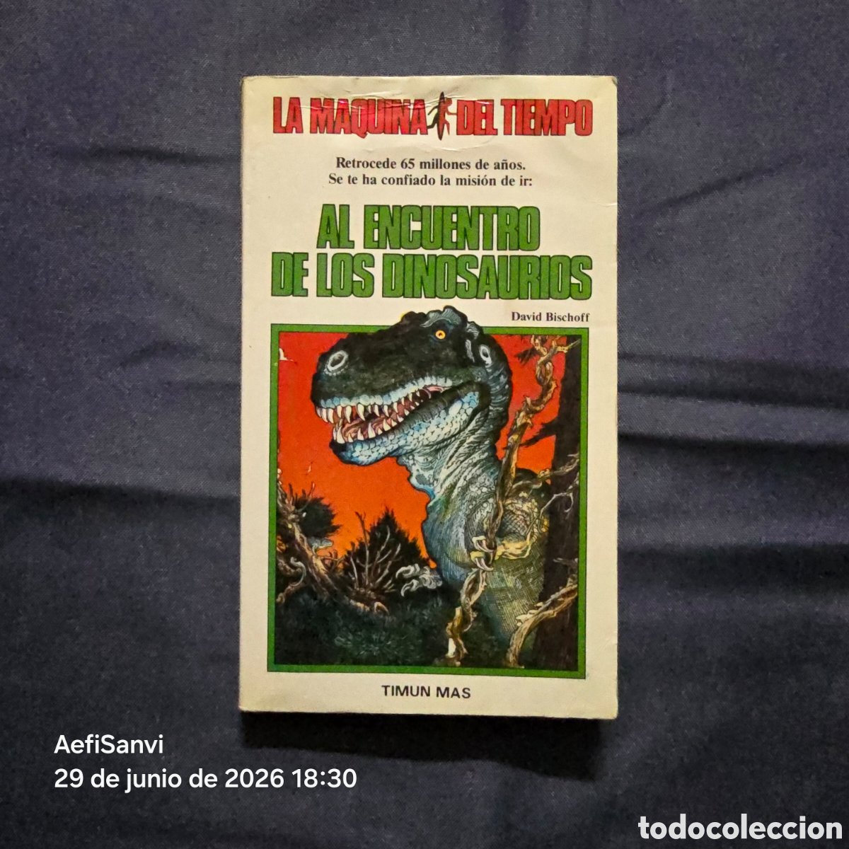 Libros de segunda mano: AL ENCUENTRO DE LOS DINOSAURIOS (DAVID BISCHOFF) (LA M&Aacute;QUINA DEL TIEMPO) (TIMUN MAS)