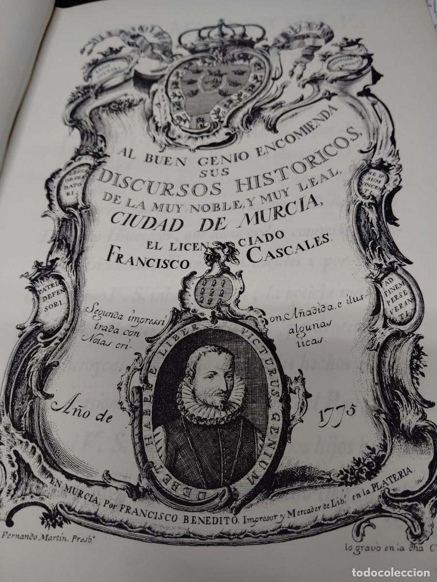 Libros de segunda mano: DISCURSOS HISTORICOS DE LA CIUDAD DE MURCIA Y SU REINO. DE FRANCISCO CASCALES.