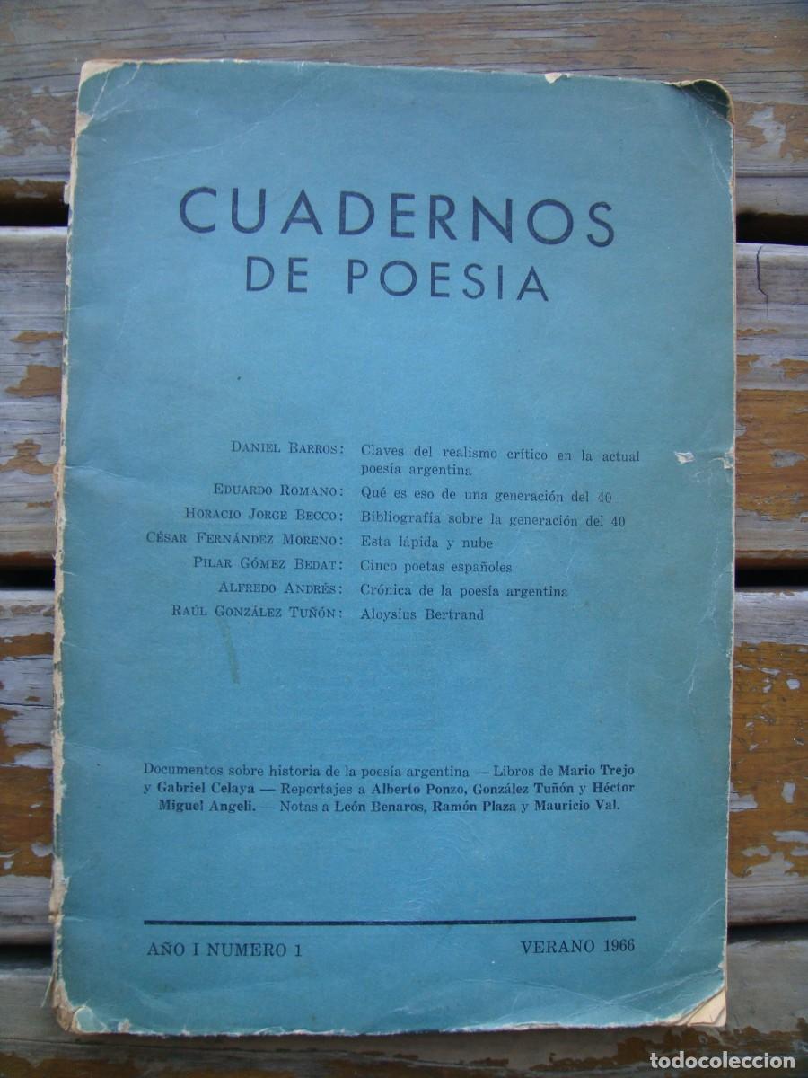 Livres d'occasion: CUADERNOS DE POESIA. A&ntilde;o 1 N&deg; 1. 1966. Alicia Herb&oacute;n y Alfredo Andr&eacute;s Colecci&oacute;n completa