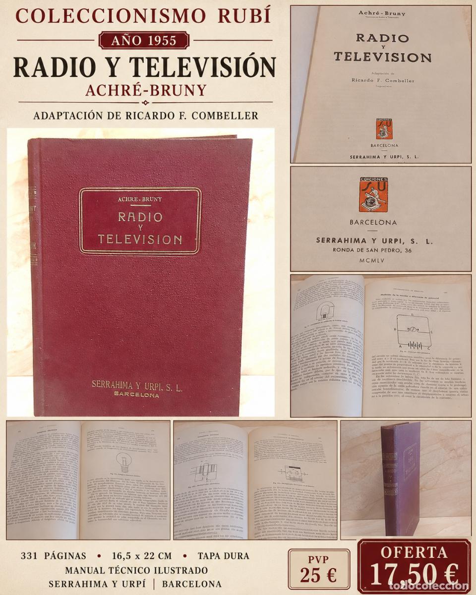 Libros de segunda mano: RADIO Y TELEVISI&Oacute;N | ACHR&Eacute;-BRUNY | SERRAHIMA Y URP&Iacute; | A&Ntilde;O 1955