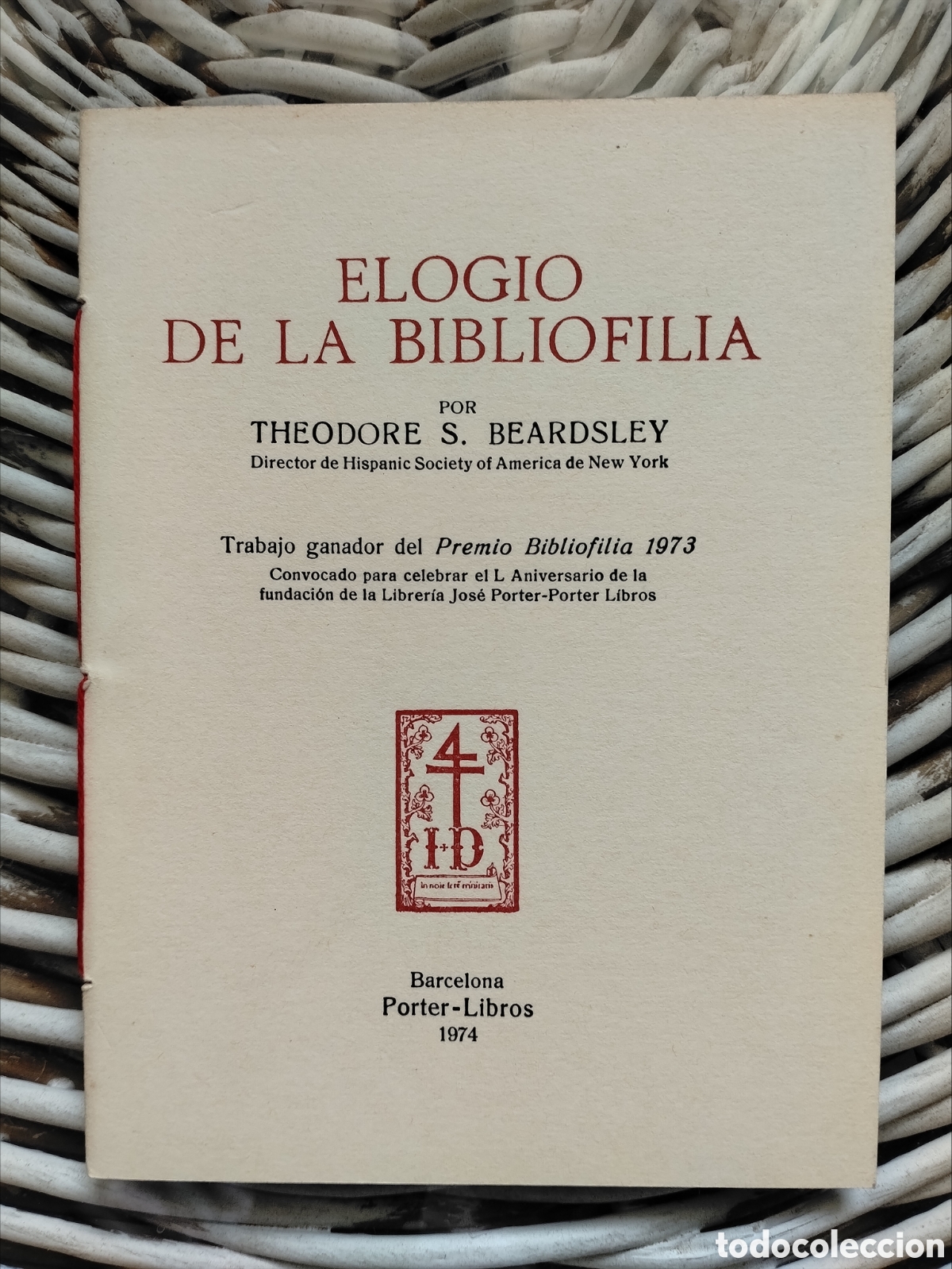 Libros de segunda mano: Elogio de la Fibliofilia por Theodore S. Beardsley