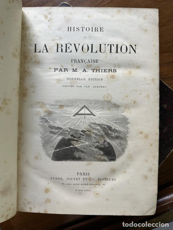Libros de segunda mano: Histoire de la Revolution Fran�aise (en frances) - Thiers M. A. - Foto 2