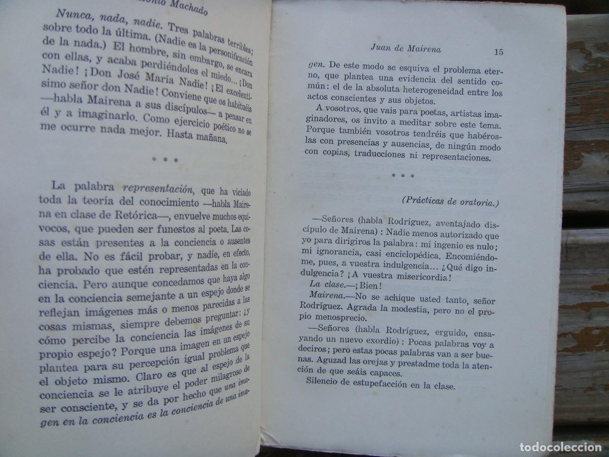 Libros de segunda mano: Antonio Machado: JUAN DE MAIRENA. Primera edici&oacute;n - Foto 3
