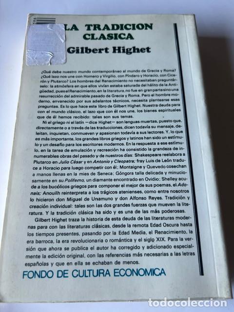 Libros de segunda mano: La tradici&oacute;n cl&aacute;sica I -Gilbert Highet- - Foto 2