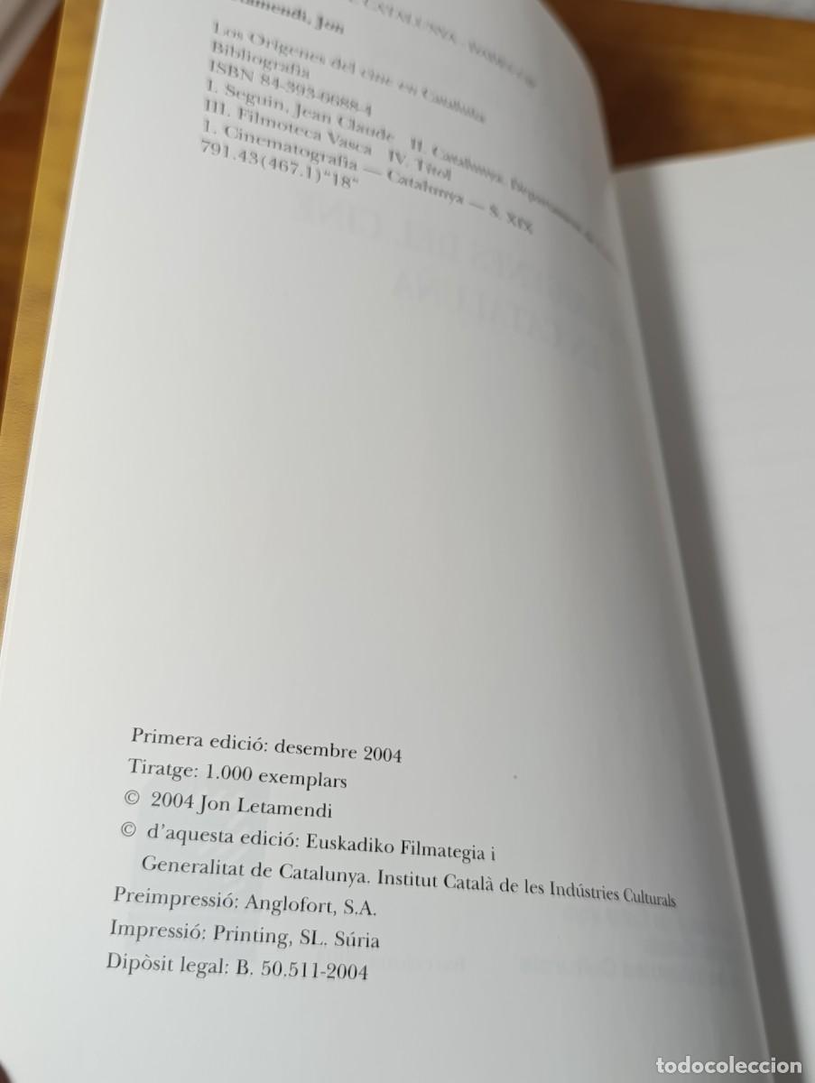 Libros de segunda mano: Los Or&iacute;genes del Cine en Catalu&ntilde;a - Letamendi 2004 - Foto 4
