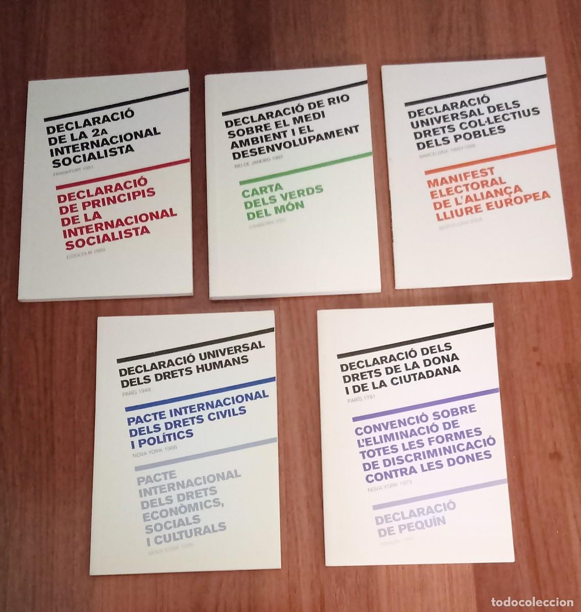 Libros de segunda mano: DECLARACIO DELS DRETS DE LA DONA CIUTADANA, COL.LECTIUS DELS POBLES, MEDI AMBIENT