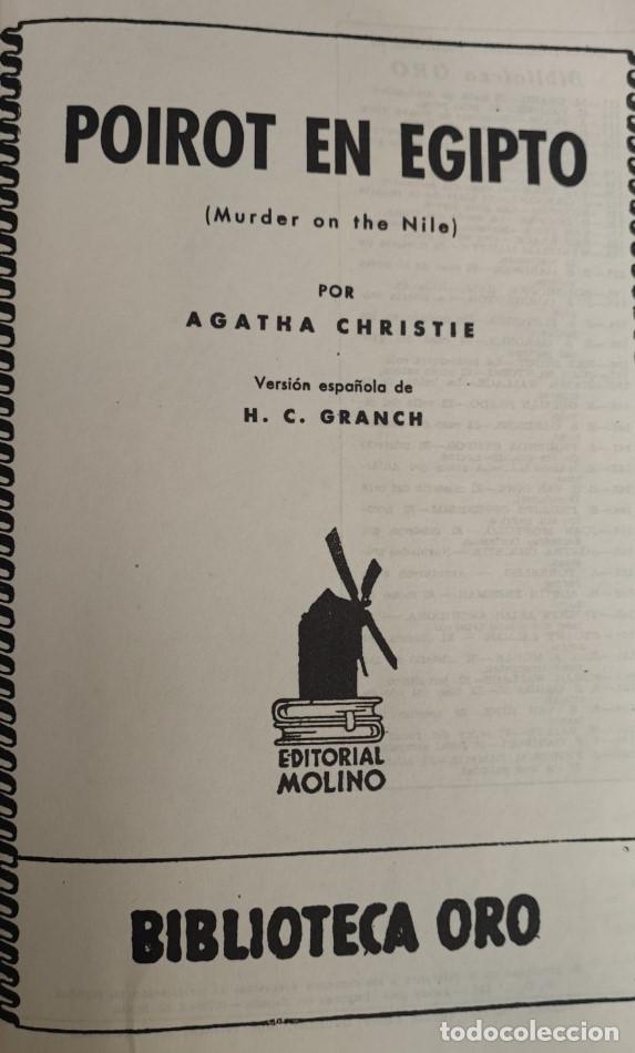 Libros de segunda mano: POIROT EN EGIPTO, BIBLIOTECA ORO, EDITORIAL MOLINO, FACSIMIL - Foto 4