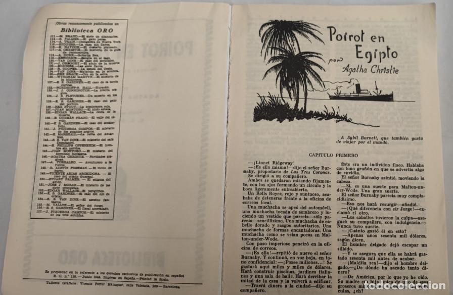 Libros de segunda mano: POIROT EN EGIPTO, BIBLIOTECA ORO, EDITORIAL MOLINO, FACSIMIL - Foto 6