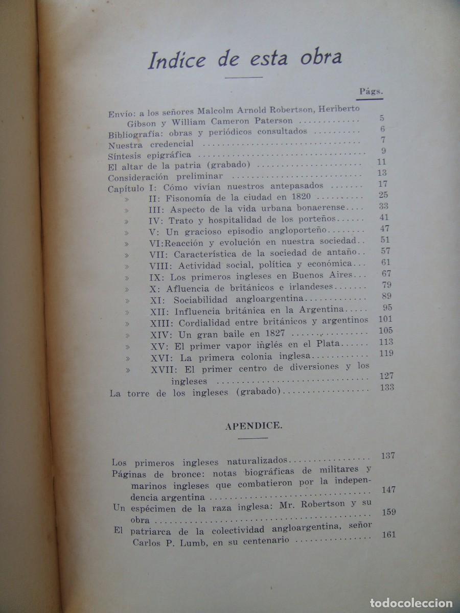 Libros de segunda mano: Octavio C. Battolla: LOS PRIMEROS INGLESES EN BUENOS AIRES. - Foto 5