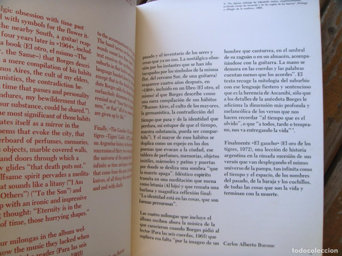 Libros de segunda mano: BORGES CANTADO. Poemas de Jorge Luis Borges. Primera edicion - Foto 4