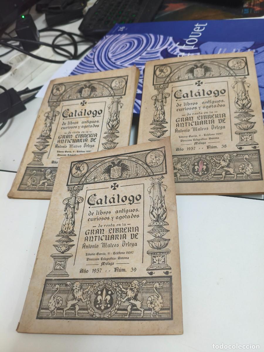 Libros de segunda mano: 3 CATALOGO DE LIBROS ANTIGUOS CURIOSOS Y AGOTADOS DE GRAN LIBRERIA ANTICUARIA ANTONIO MATEOS ORTEGA
