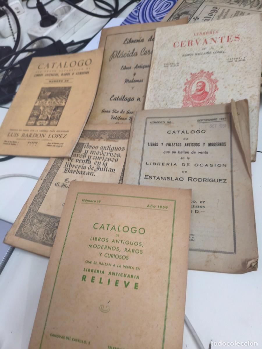 Libros de segunda mano: 6 catalogos libreia. Libros antiguos curiosos. Cervantes. pLACIDO cERVERA eSTANISLAO rELIEVE