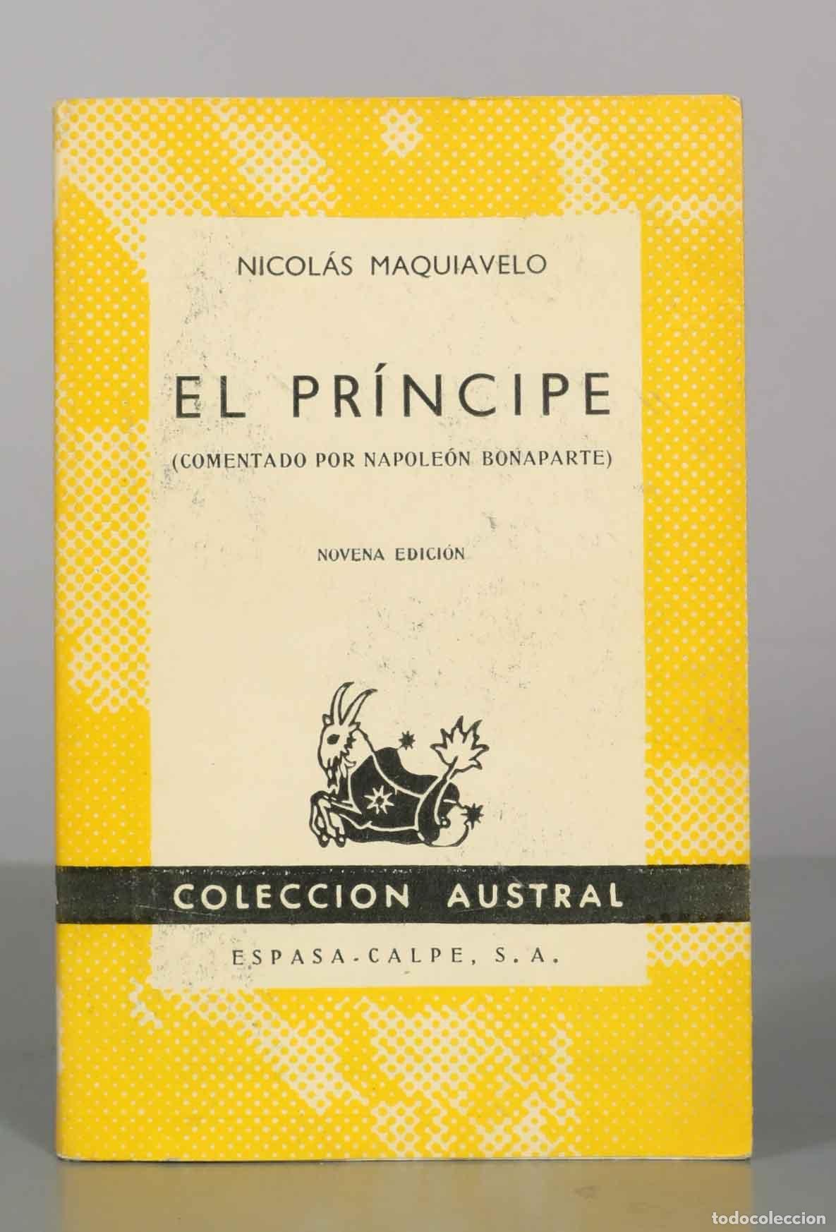 Libros de segunda mano: El Pr&iacute;ncipe - Nicol&aacute;s Maquiavelo - Espasa Calpe