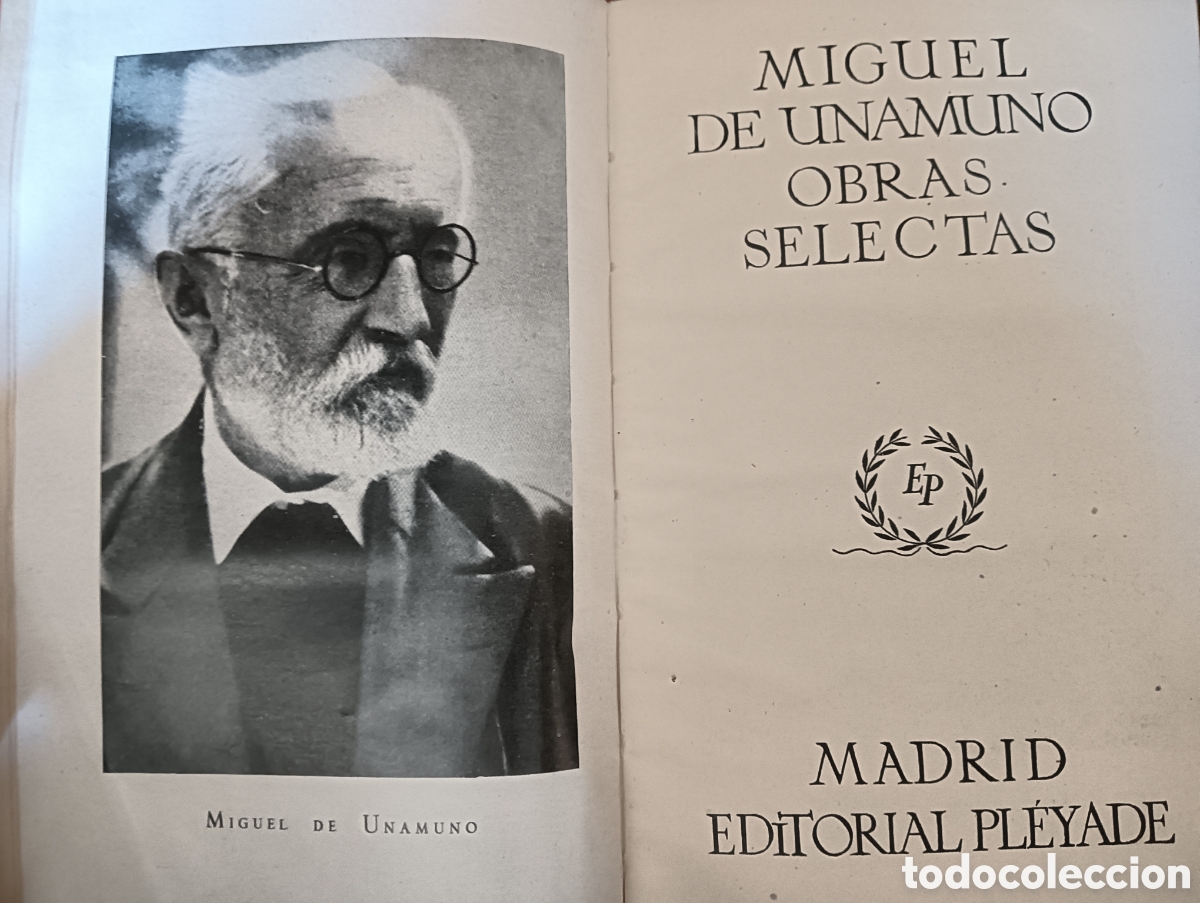 Livres d'occasion: Miguel de Unamuno obras selectas Madrid editorial Pl&eacute;yade